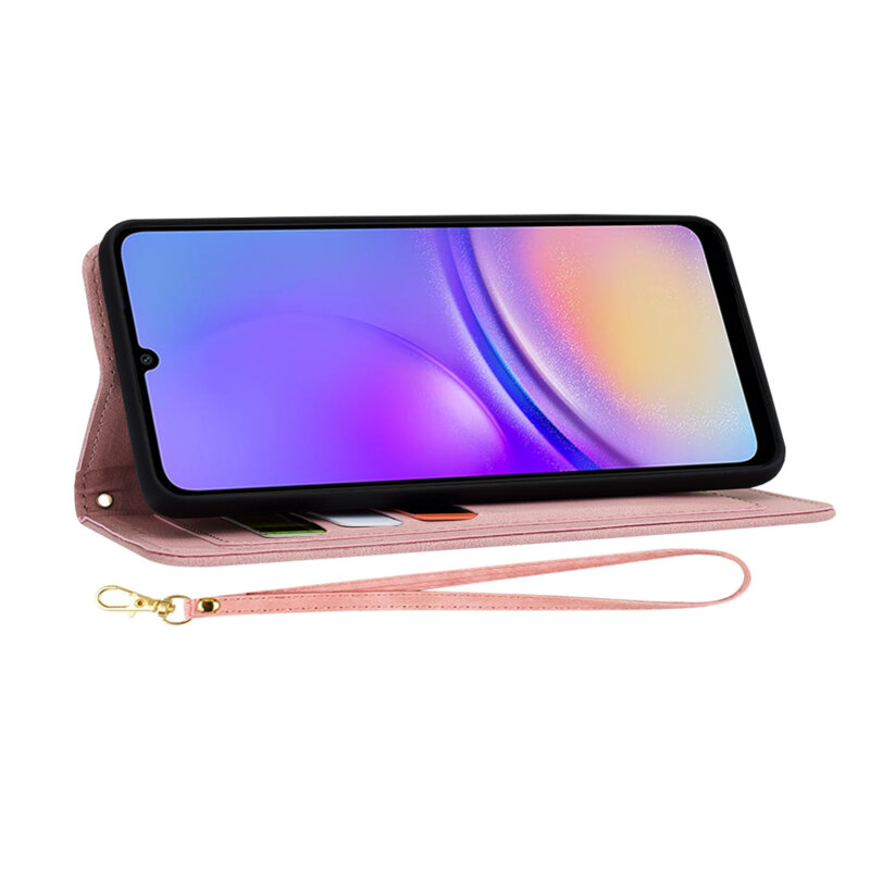 Husa personalizata fete Samsung Galaxy A05 Techsuit FlipCraft, roz