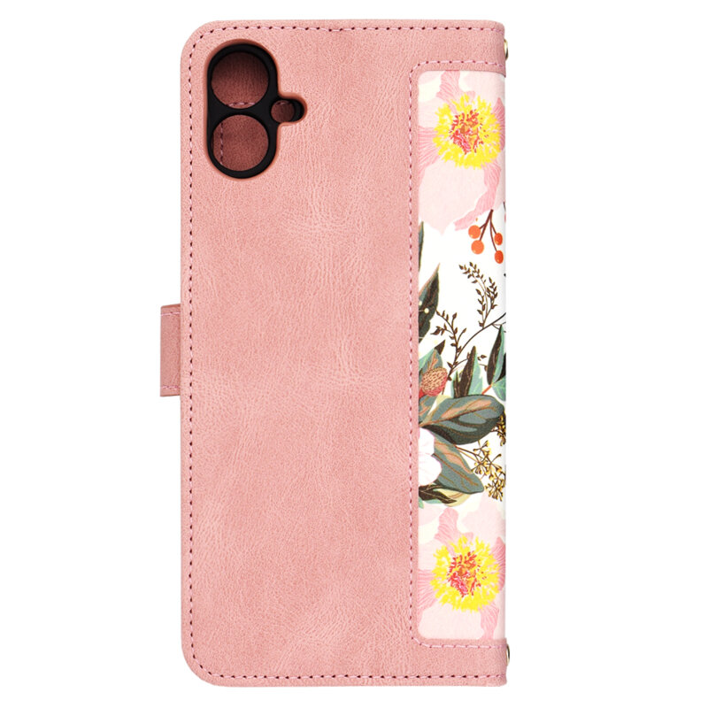 Husa personalizata fete Samsung Galaxy A05 Techsuit FlipCraft, roz