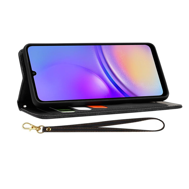Husa personalizata fete Samsung Galaxy A05 Techsuit FlipCraft, negru