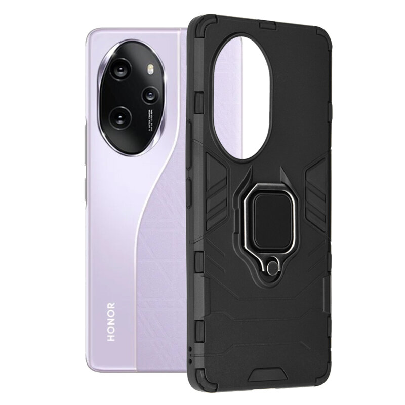 Husa Honor 100 Pro Techsuit Silicone Shield, negru