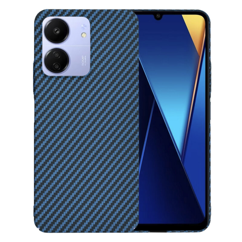 Husa Xiaomi Poco C65 Techsuit Carbonite FiberShell, cyan