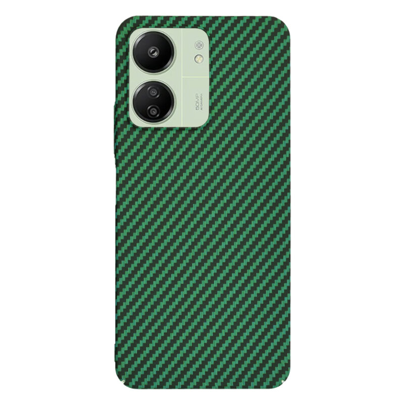 Husa Xiaomi Redmi 13C 4G Techsuit Carbonite FiberShell, verde