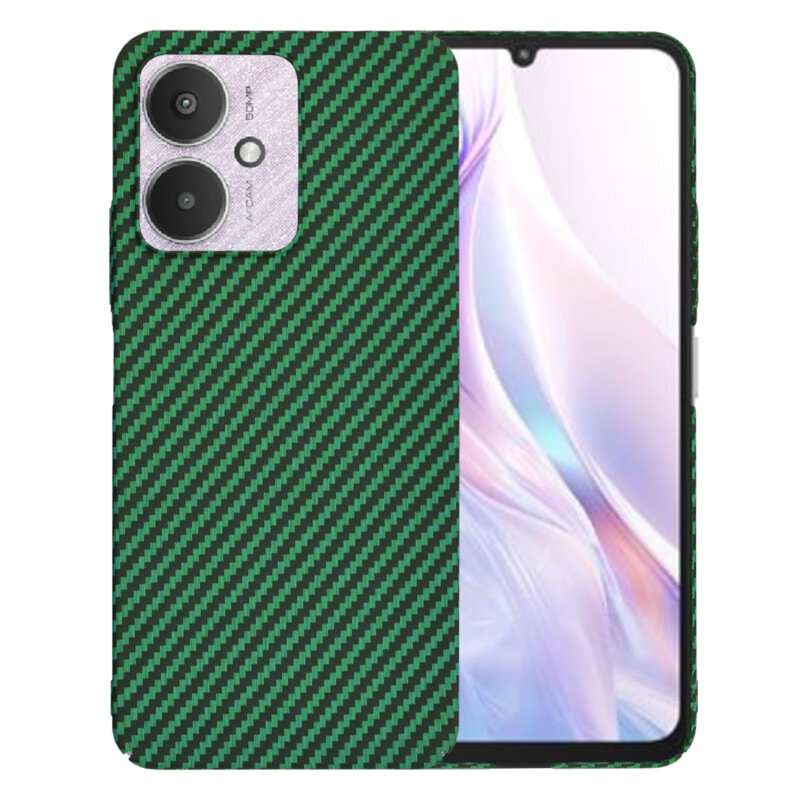Husa Xiaomi Redmi 13C 5G Techsuit Carbonite FiberShell, verde