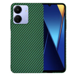 Husa Xiaomi Poco C65 Techsuit Carbonite FiberShell, verde