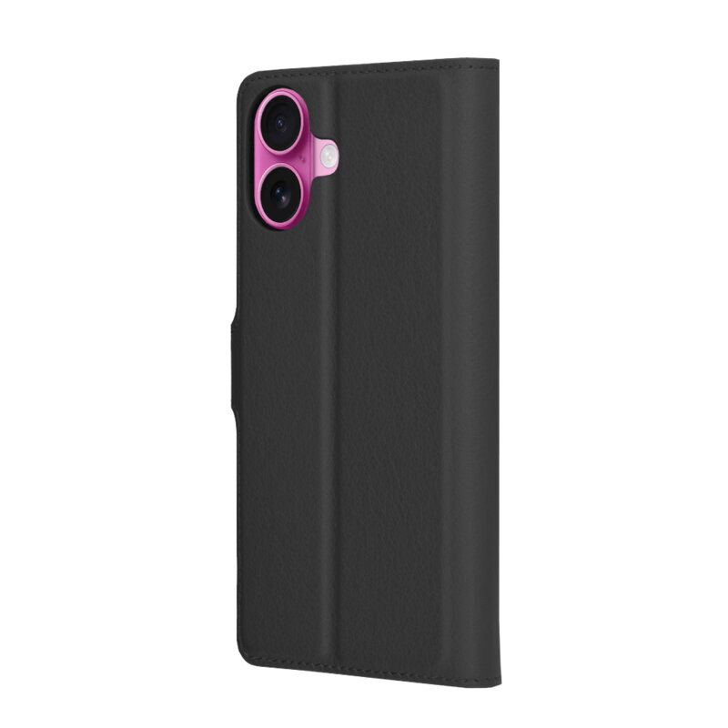 Husa iPhone 16 Plus Techsuit Leather Folio, negru