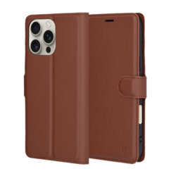 Husa iPhone 16 Pro Max Techsuit Leather Folio, maro
