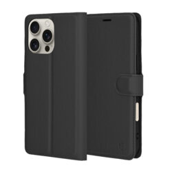 Husa iPhone 16 Pro Max Techsuit Leather Folio, negru