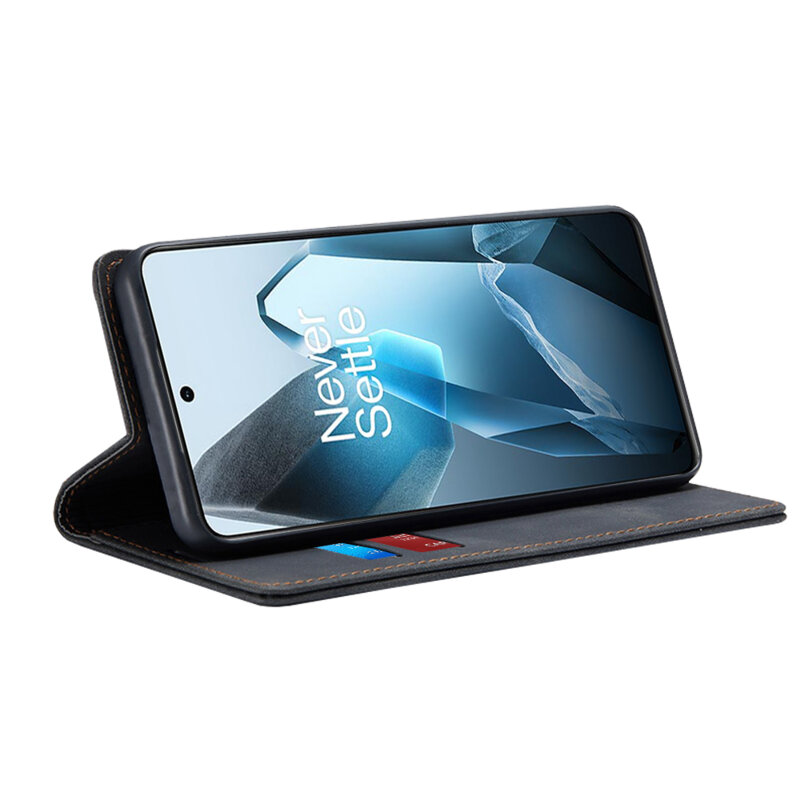 Husa piele OnePlus 13 Techsuit Confy Cover, negru
