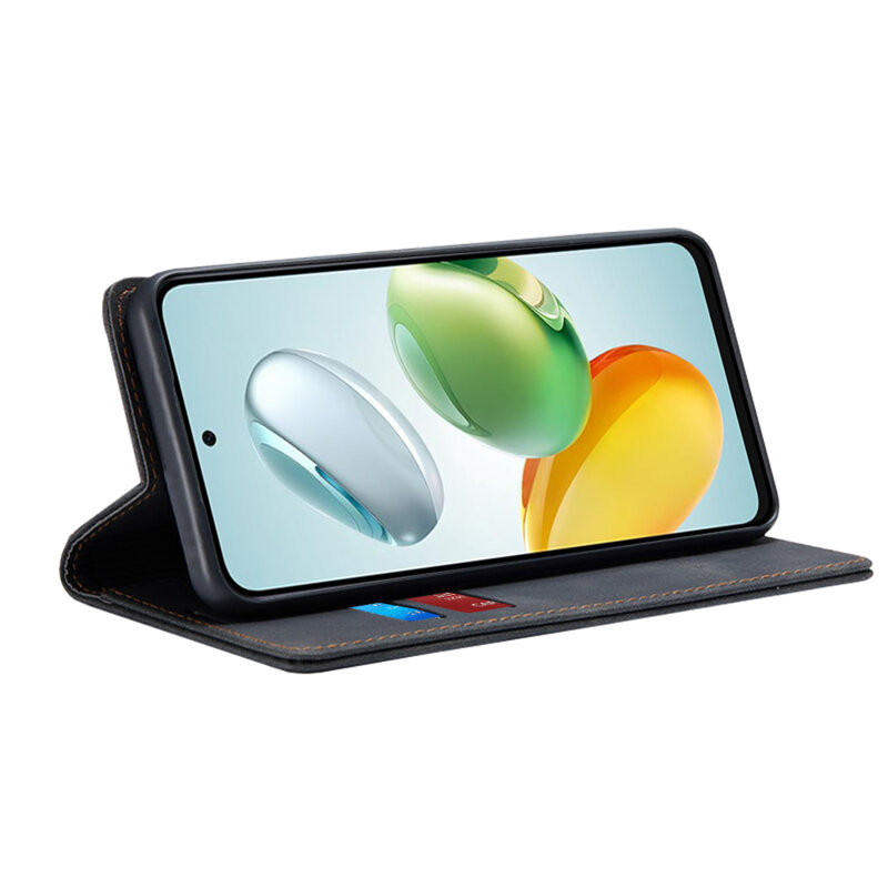 Husa piele Honor 200 Smart Techsuit Confy Cover, negru