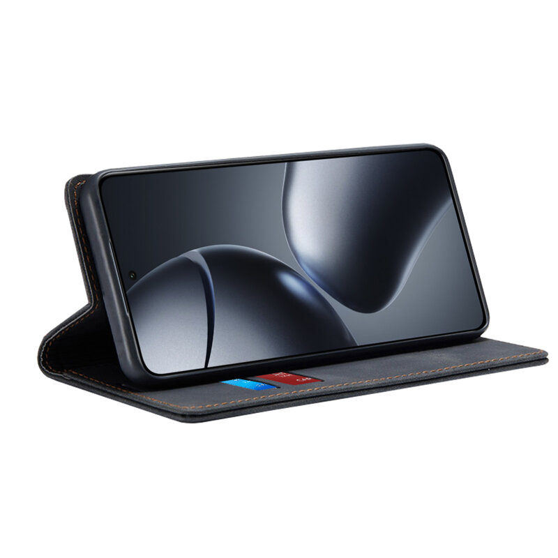 Husa piele Xiaomi 14T Pro Techsuit Confy Cover, negru