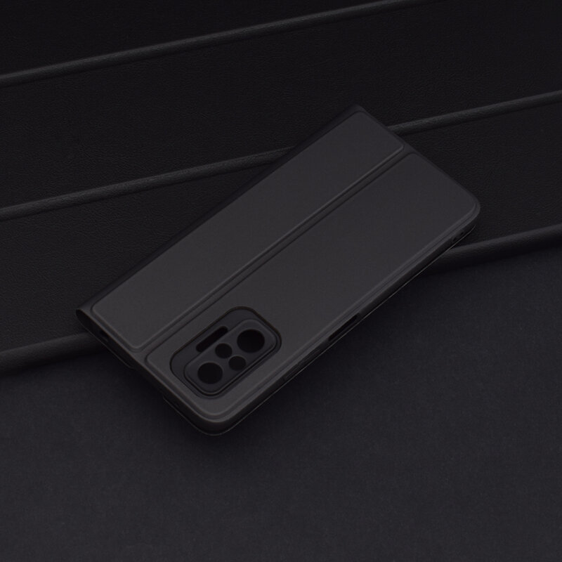 Husa Xiaomi Redmi Note 10 Pro Max Techsuit Magskin Book, negru