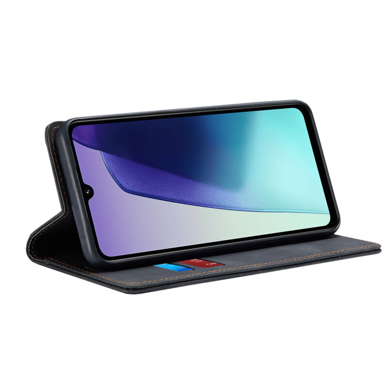 Husa piele Xiaomi Redmi 14C Techsuit Confy Cover, negru