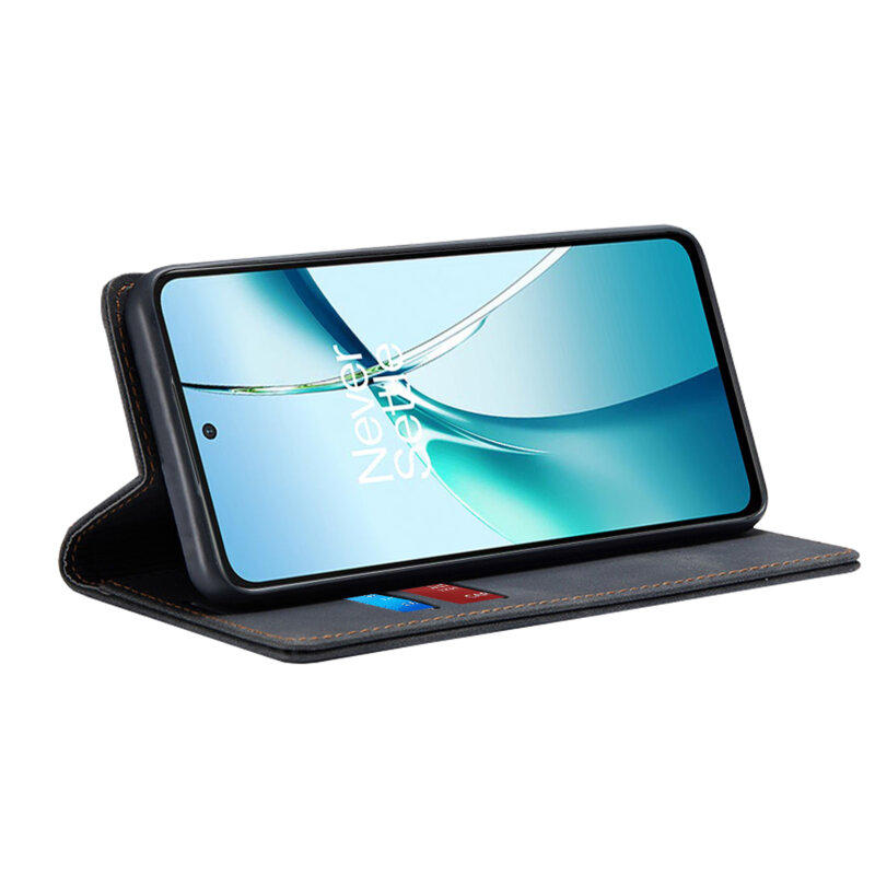 Husa piele OnePlus Nord CE4 Lite Techsuit Confy Cover, negru