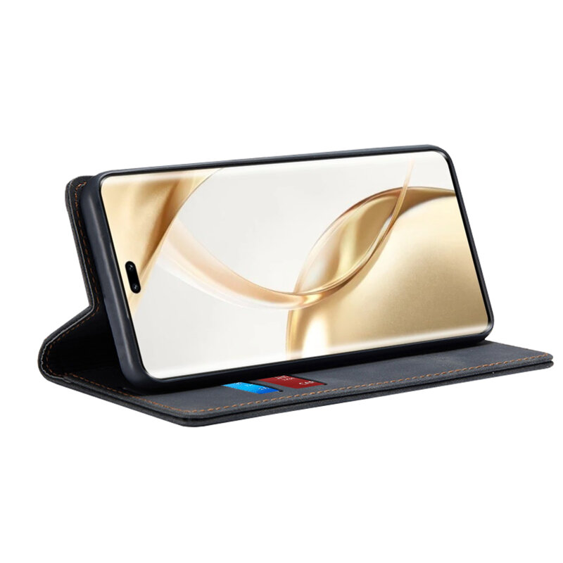Husa piele Honor 200 Pro Techsuit Confy Cover, negru