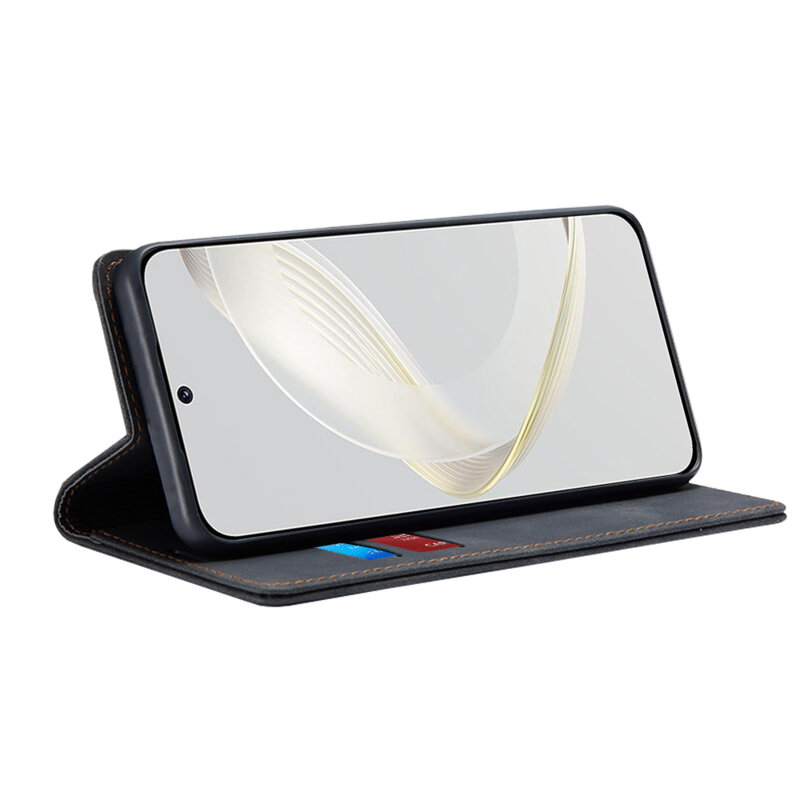 Husa piele Huawei nova 11 Techsuit Confy Cover, negru