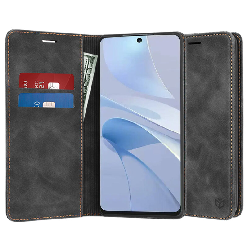 Husa piele Huawei nova 13i Techsuit Confy Cover, negru