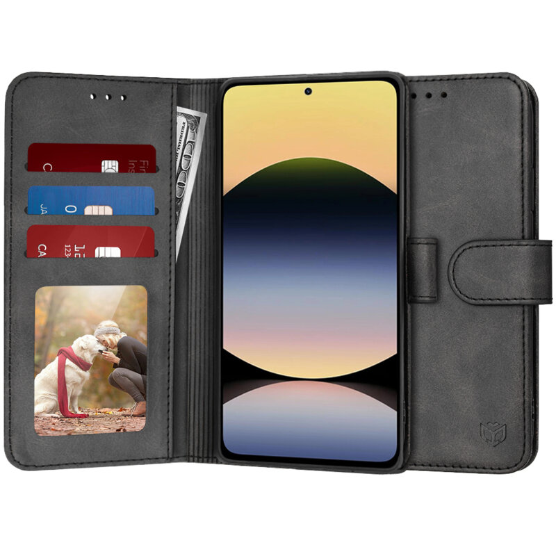 Husa 360 Xiaomi Redmi Note 14 5G Techsuit Diary Book, negru