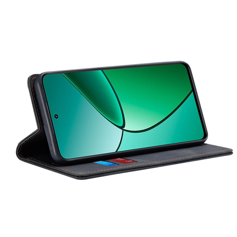 Husa piele Realme 12+ Techsuit Confy Cover, negru