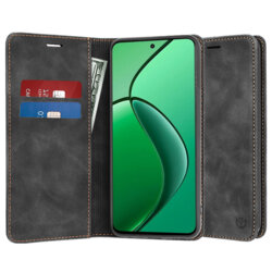 Husa piele Realme 12 4G Techsuit Confy Cover, negru