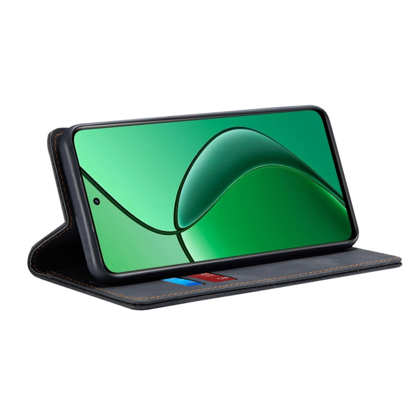 Husa piele Realme 12 4G Techsuit Confy Cover, negru