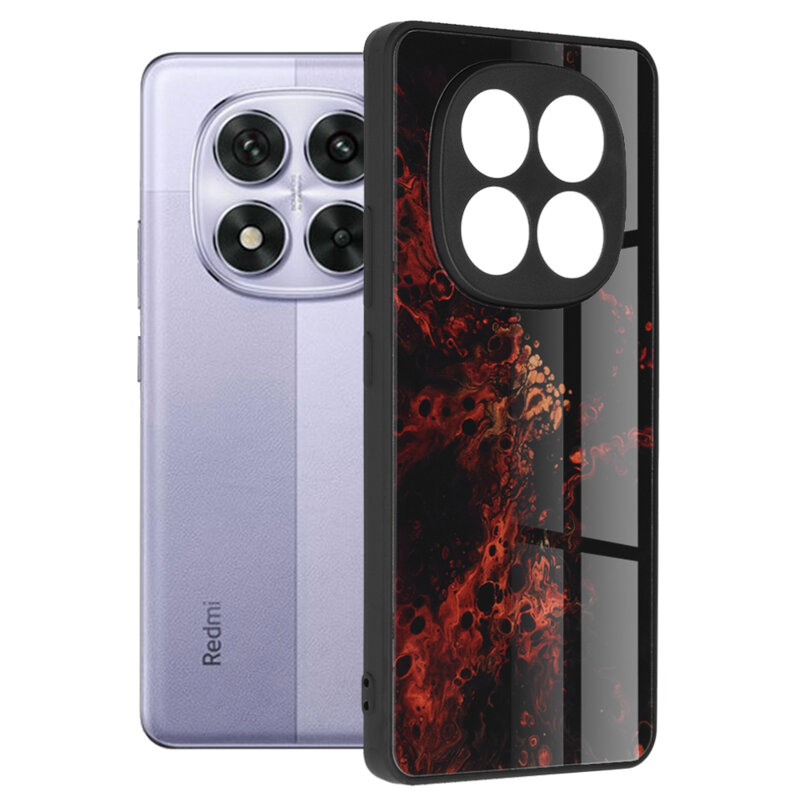 Husa Xiaomi Redmi Note 14 Pro 5G Techsuit Glaze, Red Nebula