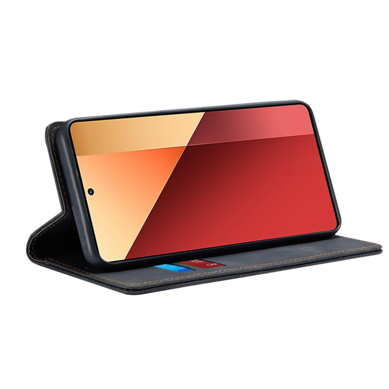 Husa piele Xiaomi Redmi Note 13 Pro 4G Techsuit Confy Cover, negru