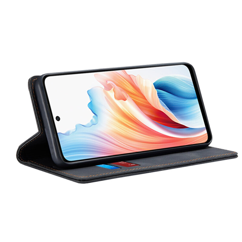 Husa piele Oppo A79 5G Techsuit Confy Cover, negru