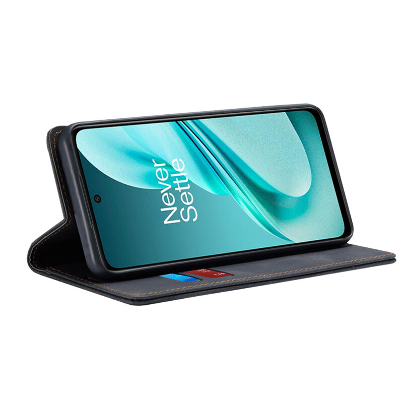 Husa piele OnePlus Nord N30 SE Techsuit Confy Cover, negru