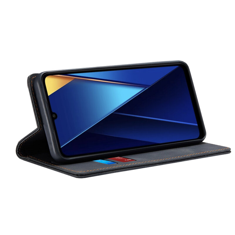 Husa piele Xiaomi Poco C65 Techsuit Confy Cover, negru