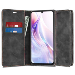 Husa piele Xiaomi Redmi 13C 5G Techsuit Confy Cover, negru