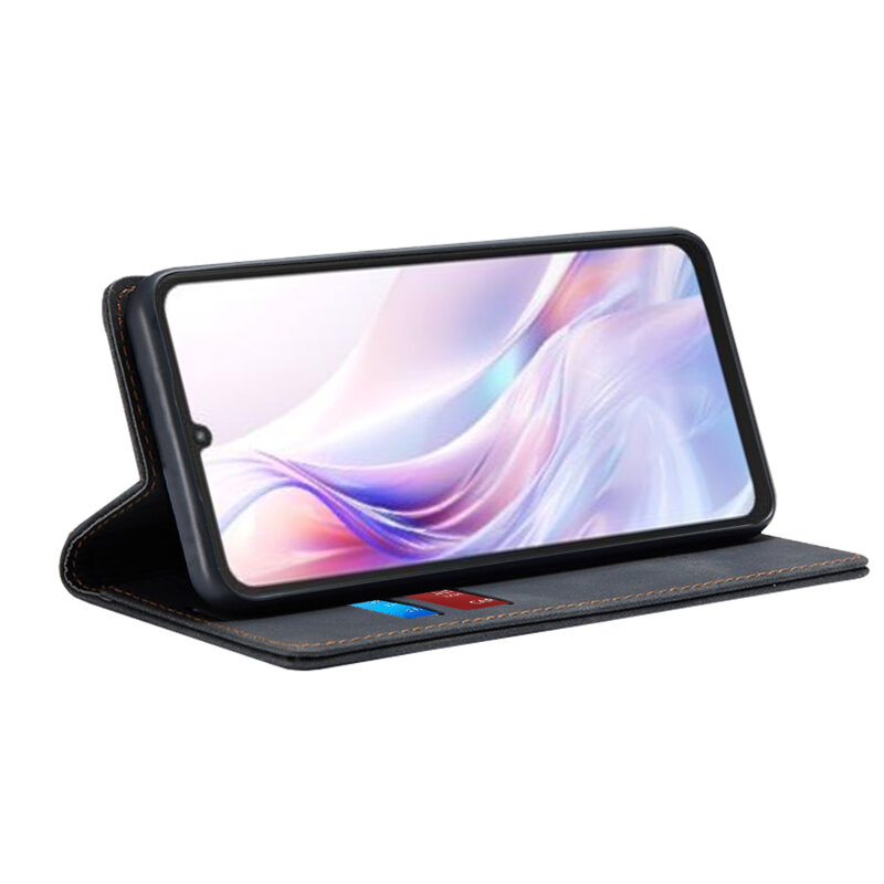 Husa piele Xiaomi Redmi 13C 5G Techsuit Confy Cover, negru
