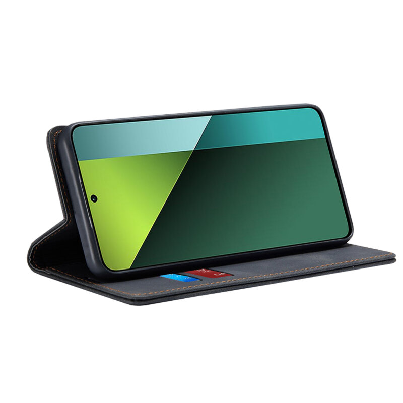 Husa piele Xiaomi Redmi Note 13 Pro 5G Techsuit Confy Cover, negru