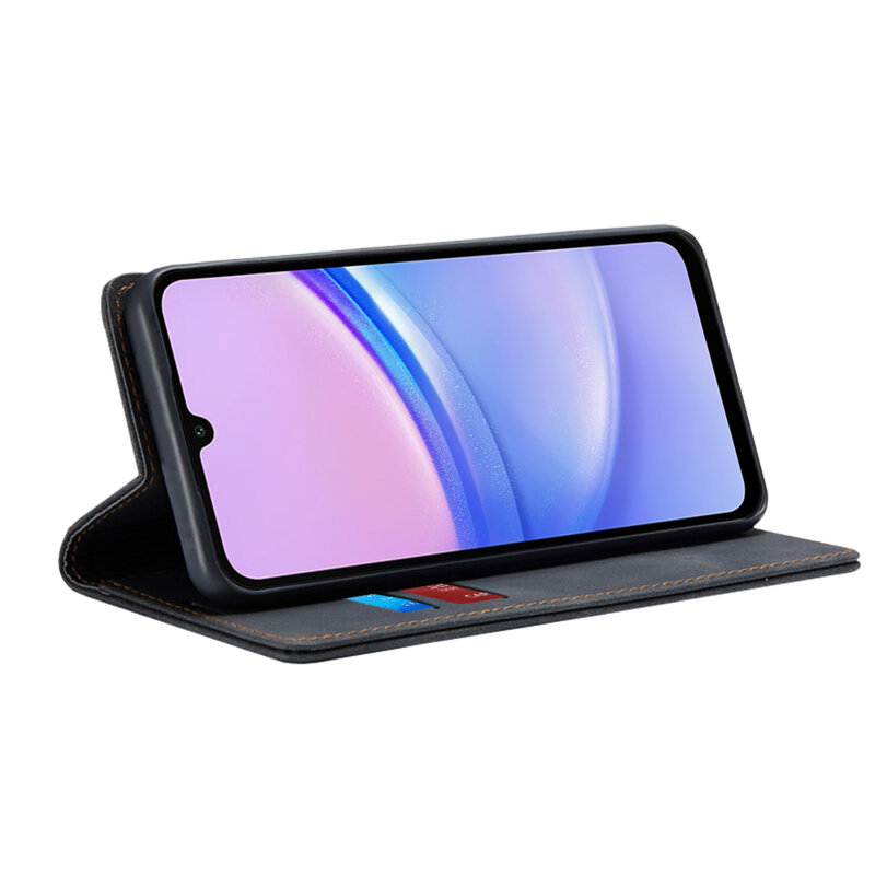 Husa piele Samsung Galaxy A15 4G Techsuit Confy Cover, negru