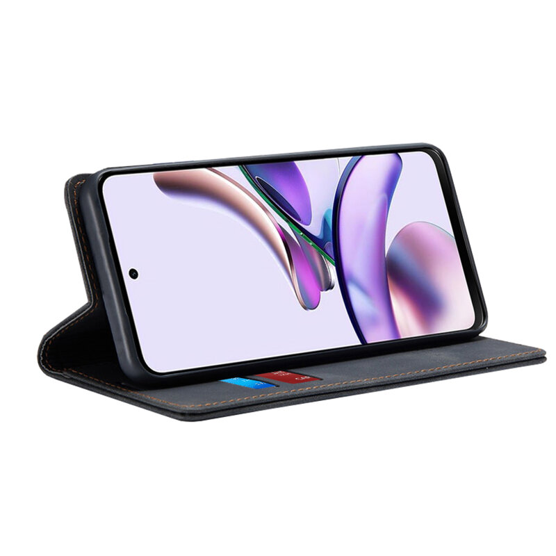 Husa piele Motorola Moto G13 Techsuit Confy Cover, negru
