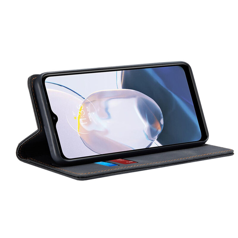 Husa piele Motorola Moto E22i Techsuit Confy Cover, negru