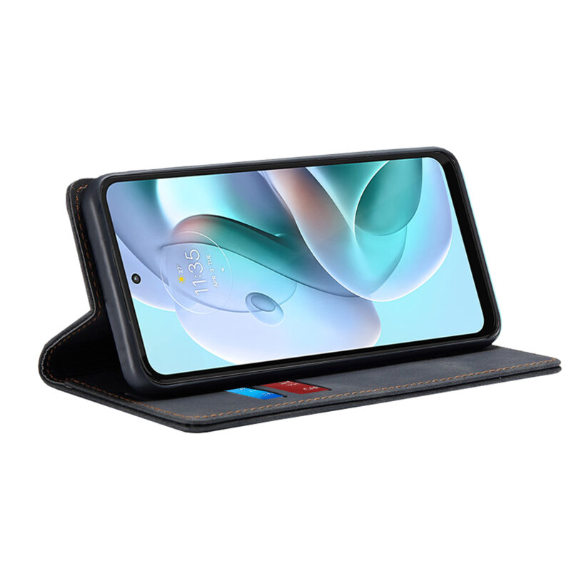 Husa piele Motorola Moto G41 Techsuit Confy Cover, negru