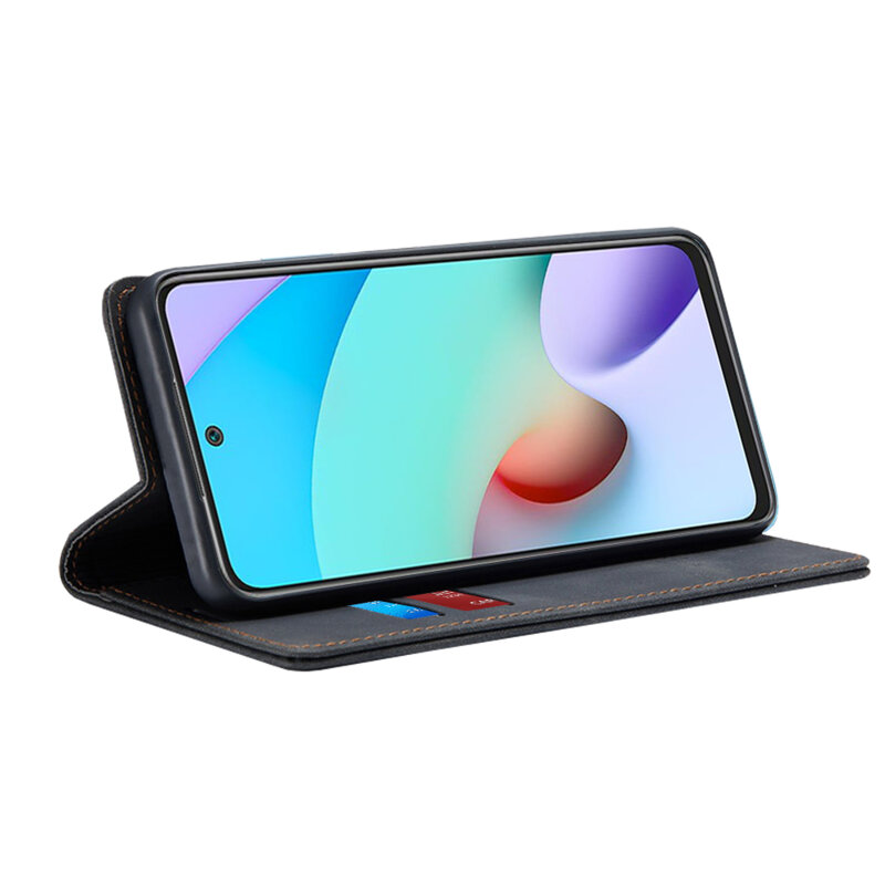 Husa piele Xiaomi Redmi 10 Techsuit Confy Cover, negru