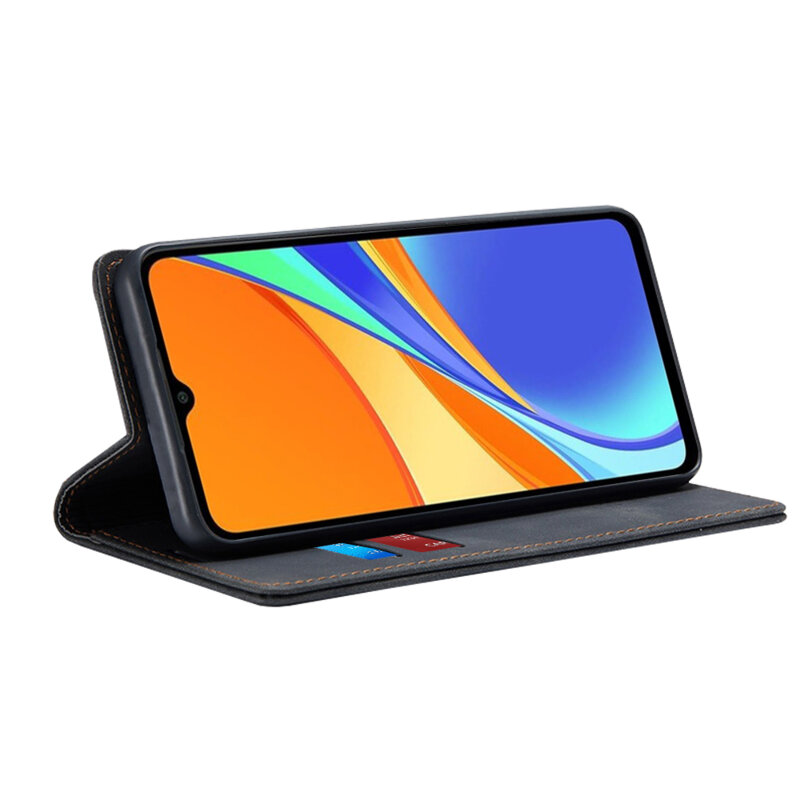 Husa piele Xiaomi Redmi 9C NFC Techsuit Confy Cover, negru