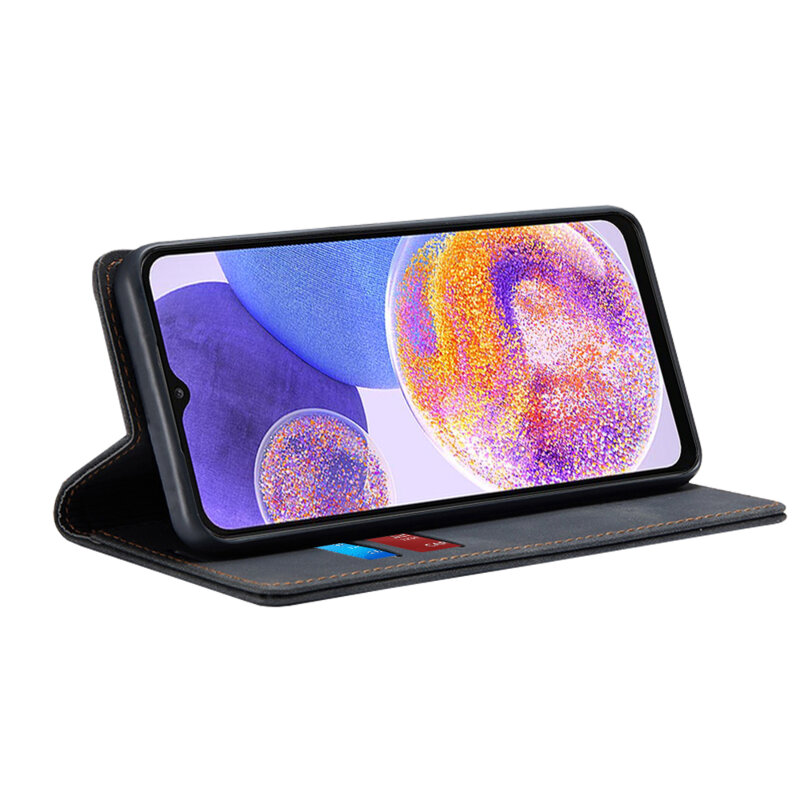 Husa piele Samsung Galaxy A23 Techsuit Confy Cover, negru