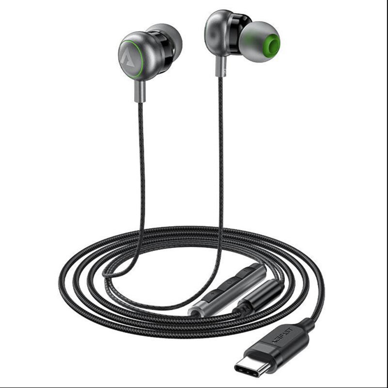 Casti in-ear Type-C cu microfon Acefast L5, 1.2m, negru