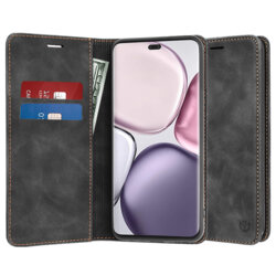 Husa piele Honor X9c Techsuit Confy Cover, negru