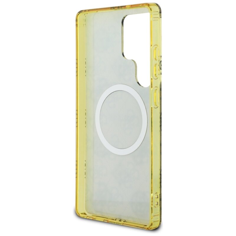 Husa Samsung Galaxy S25 Ultra originala Guess IML Peony On 4G Background MagSafe, maro, GUHMS25LH4PYEEW