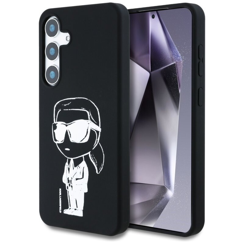 Husa Karl Lagerfeld Samsung Galaxy S25 Silicone Graffiti MagSafe, Ikonik, KLHMS25SPNYKGRTK