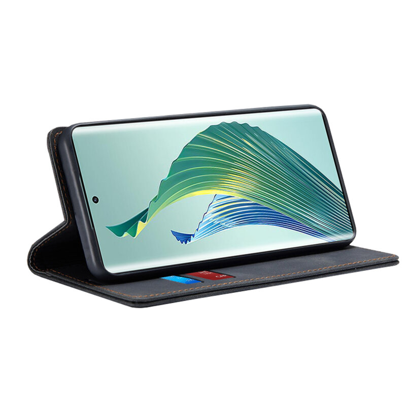 Husa piele Honor Magic5 Lite Techsuit Confy Cover, negru