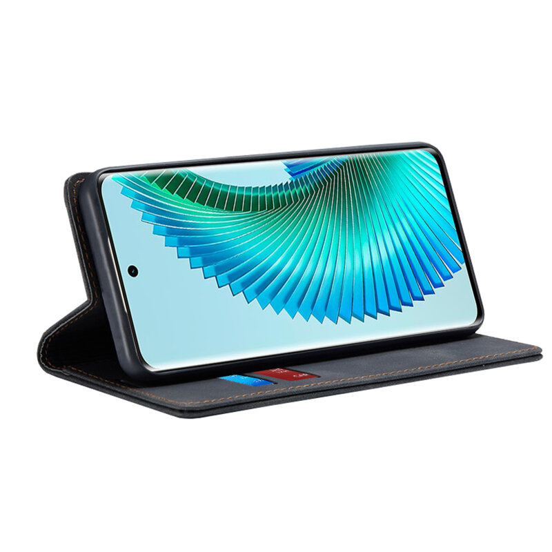Husa piele Honor Magic6 Lite Techsuit Confy Cover, negru