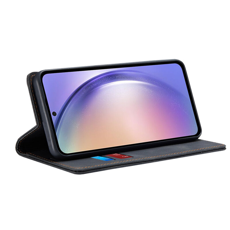Husa piele Samsung Galaxy A54 Techsuit Confy Cover, negru