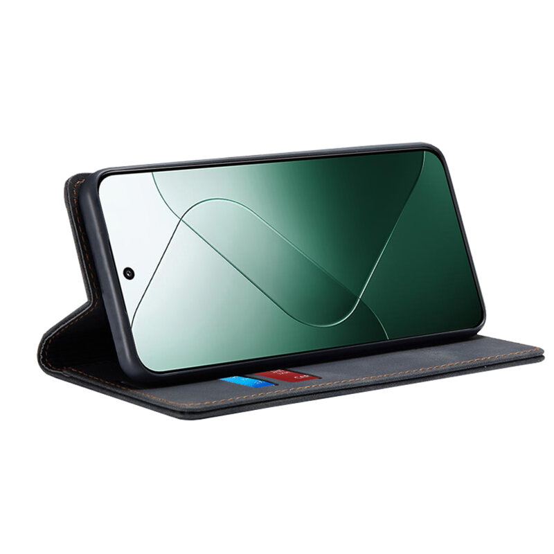 Husa piele Xiaomi 14 Techsuit Confy Cover, negru