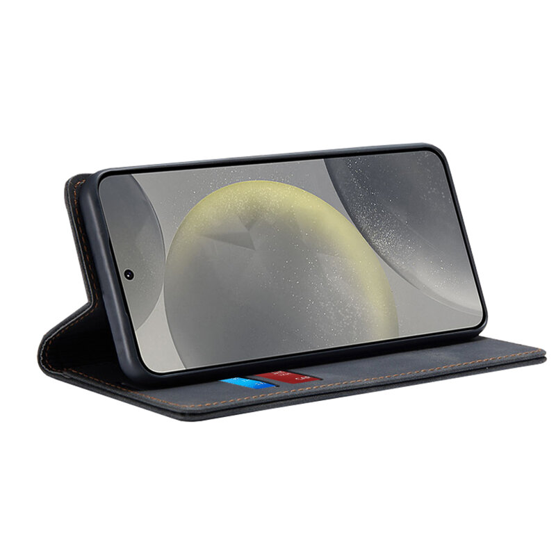 Husa piele Samsung Galaxy S24 Techsuit Confy Cover, negru