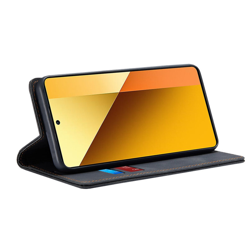 Husa piele Xiaomi Redmi Note 13 5G Techsuit Confy Cover, negru
