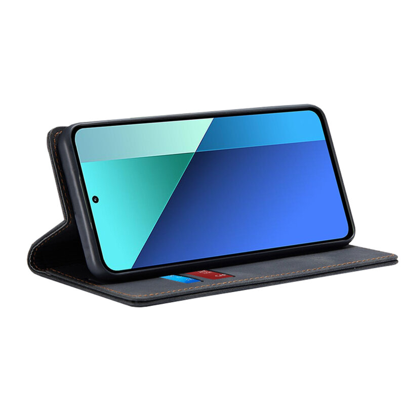 Husa piele Xiaomi Redmi Note 13 4G Techsuit Confy Cover, negru